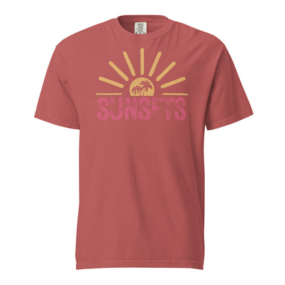 Sunset Unisex garment-dyed heavyweight t-shirt