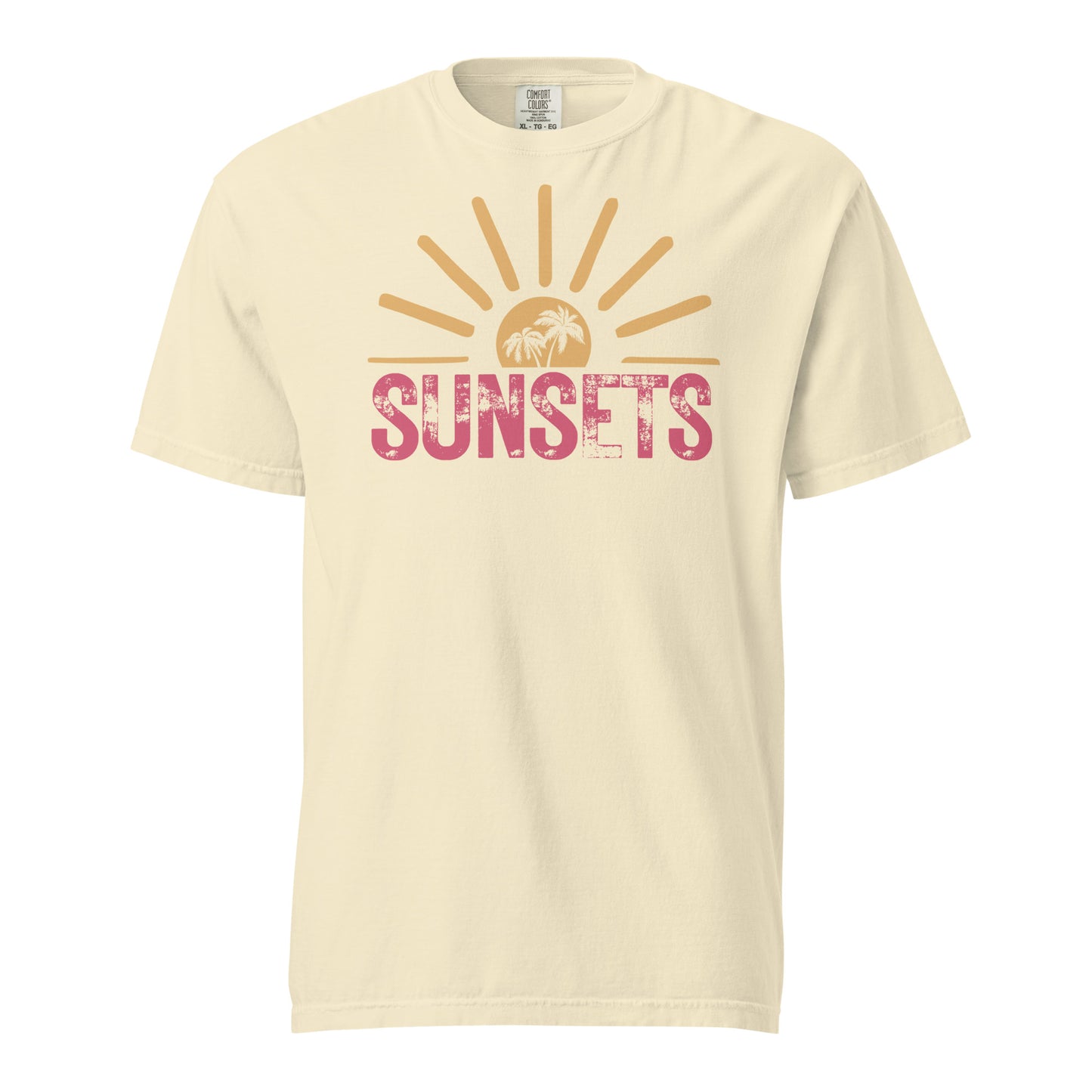 Sunset Unisex garment-dyed heavyweight t-shirt