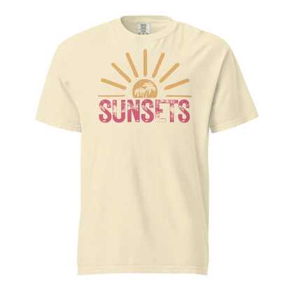 Sunset Unisex garment-dyed heavyweight t-shirt